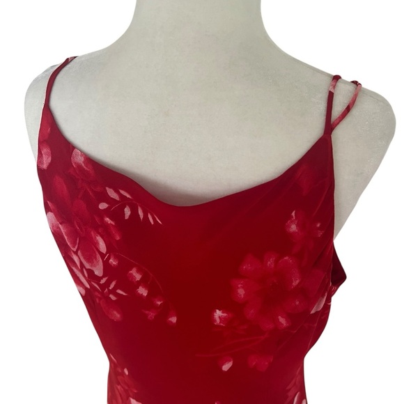 Jones New York Red Floral Slip Dress Size‎ 14 – Viscose Vintage Made in HK - Picture 7 of 10